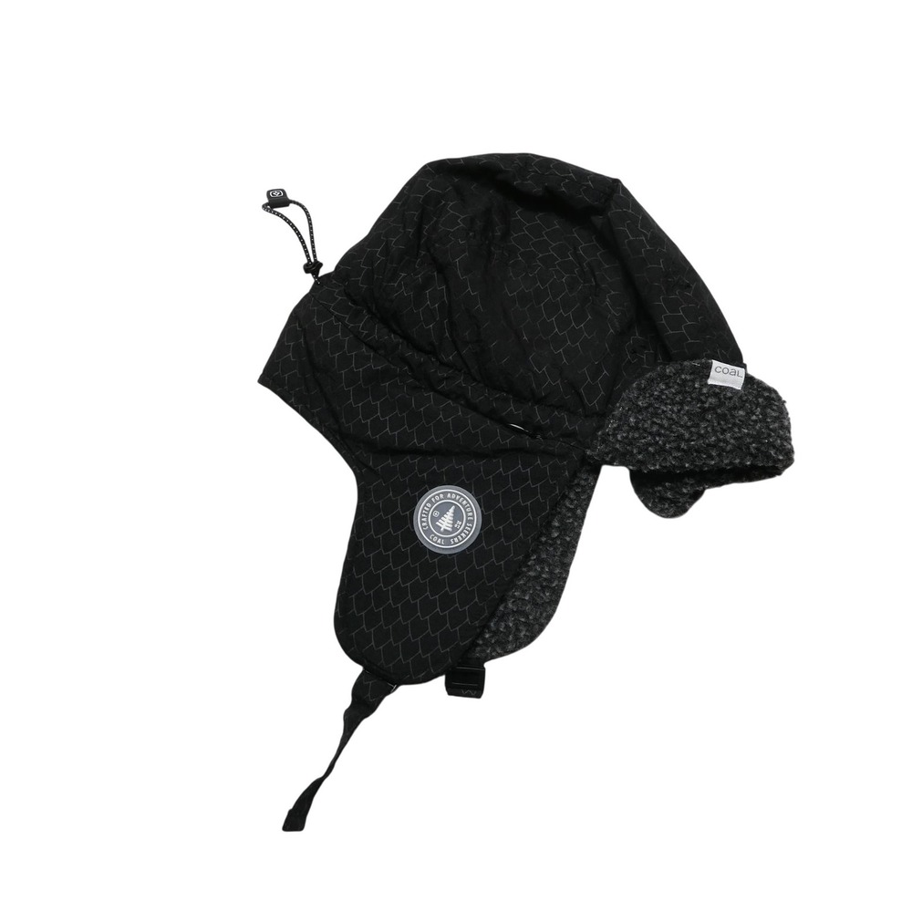 Coal Hat Trapper One Size Black Wilcox Fleece Insulated Ear Flap Mens Winter